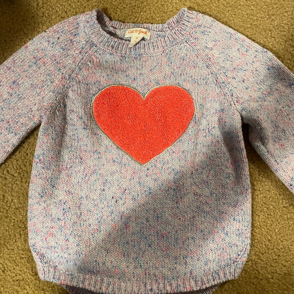 Toddler sweater with heart